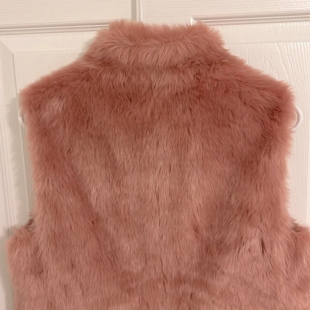 J. Crew Women's Faux Fur Vest Pink New Size Small